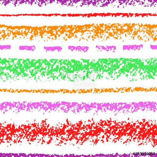 500x500 Seamless Pattern With Colorful Wax Crayon Strokes Hand Drawn
