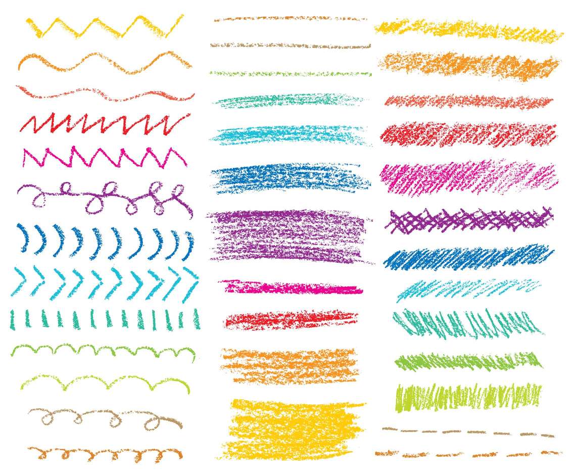 1136x936 Crayon Brushes Vector Art Graphics