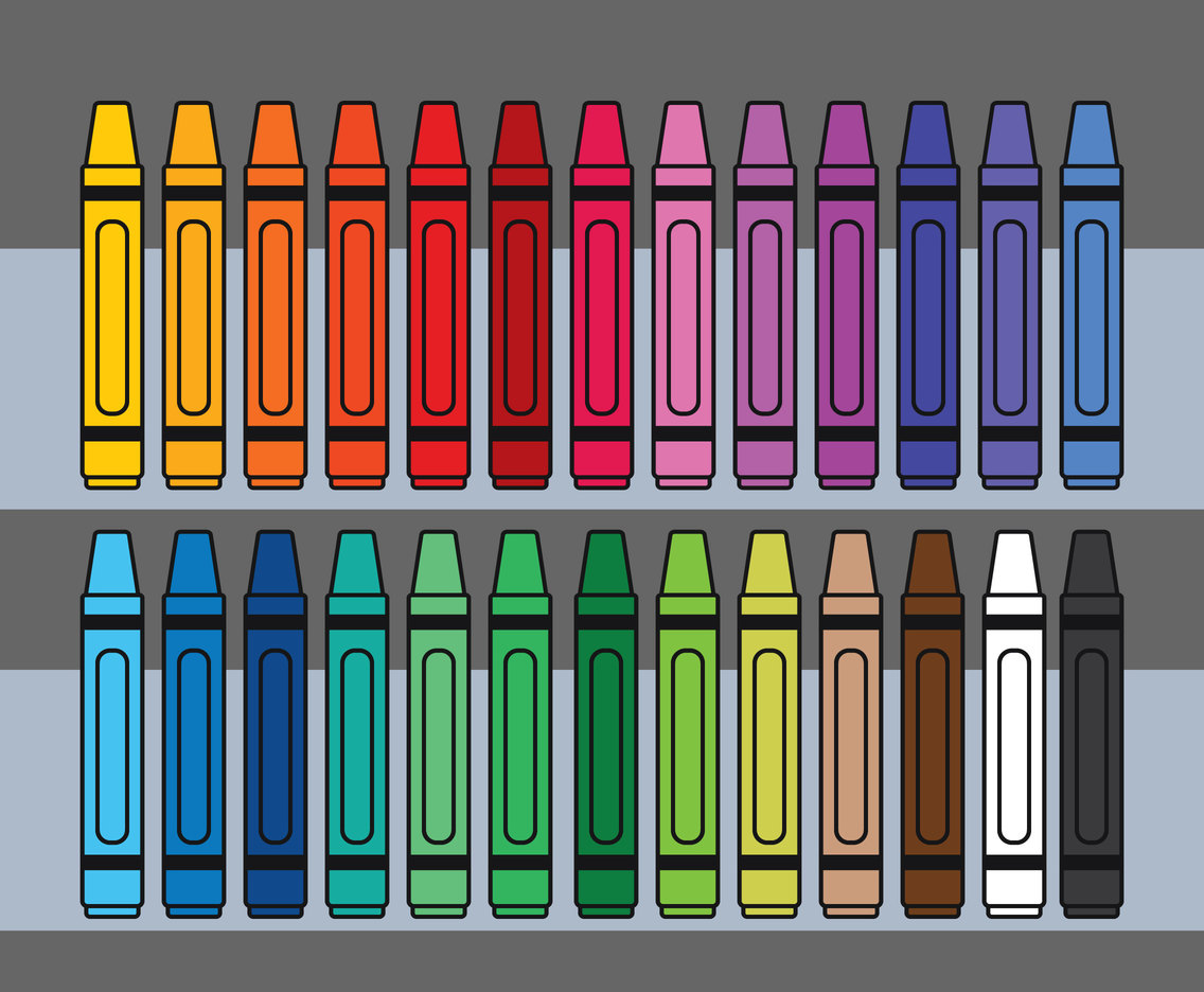 1136x936 Crayon Vector Vector Art Graphics