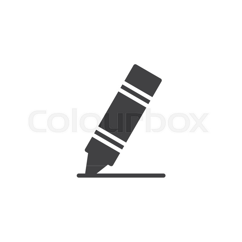 800x800 Crayon Vector Icon Filled Flat Sign Stock Vector Colourbox