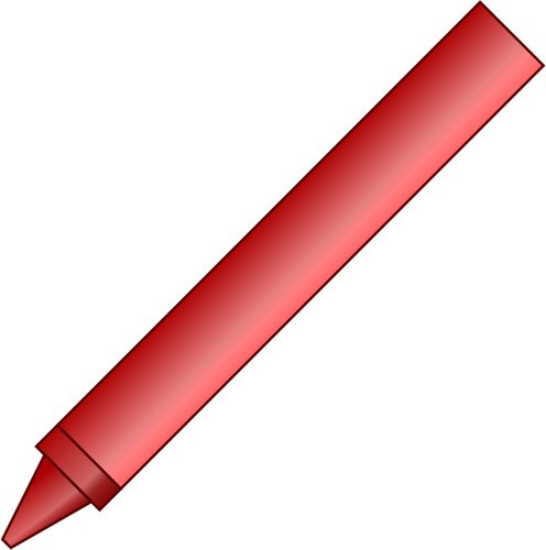 496x500 Red Crayon Vector Image
