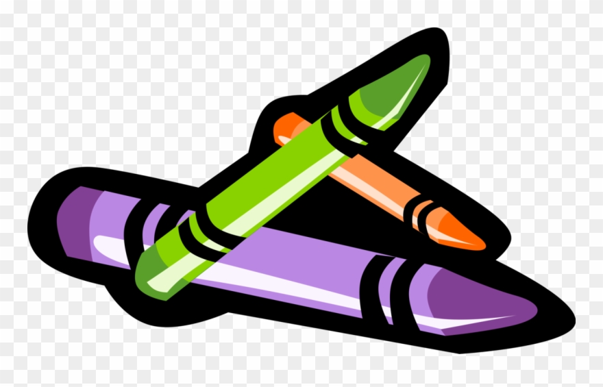 880x565 Coloring Crayons Vector Image Clipart