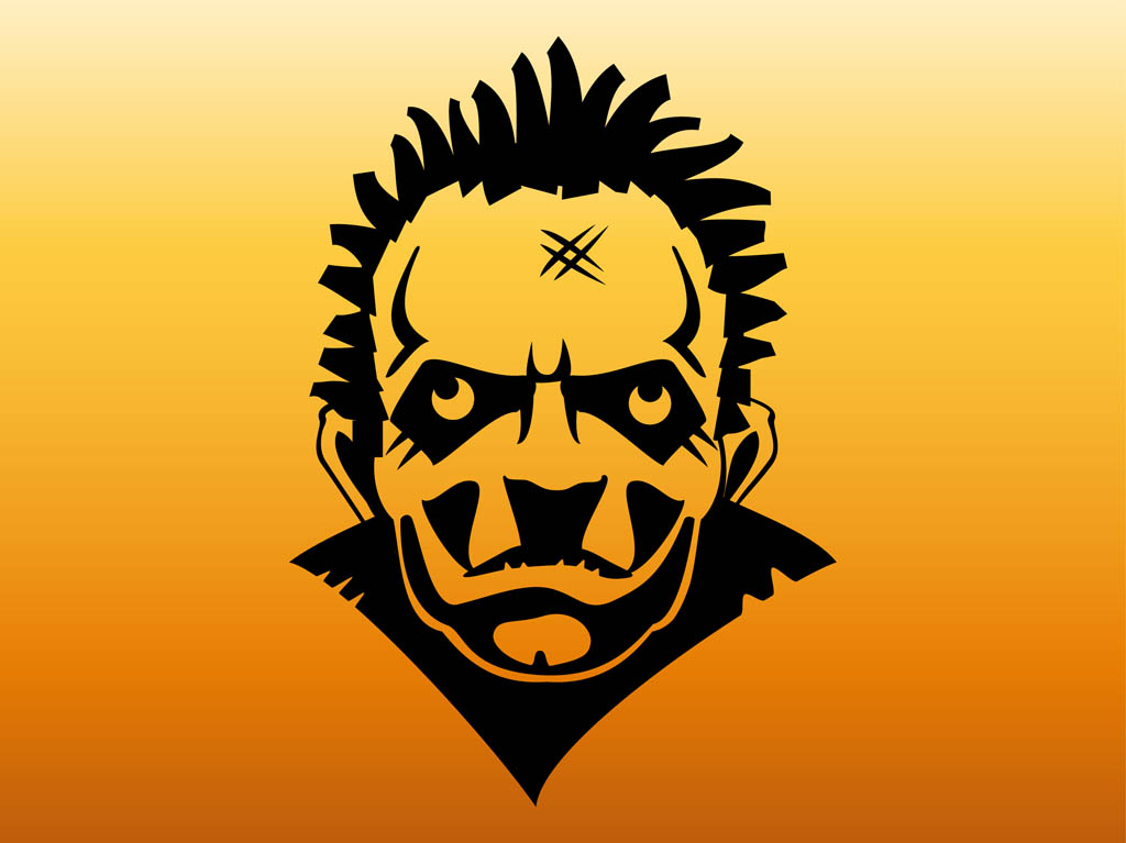 1024x767 Crazy Man Vector