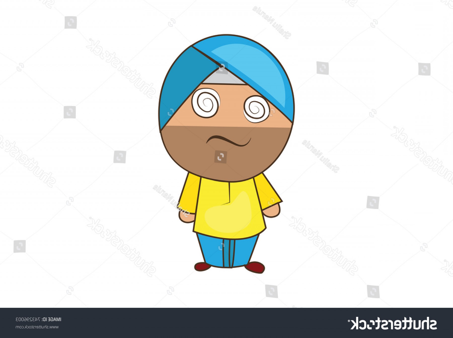 1800x1342 Cute Sardar Character Crazy Vector Illustration Soidergi