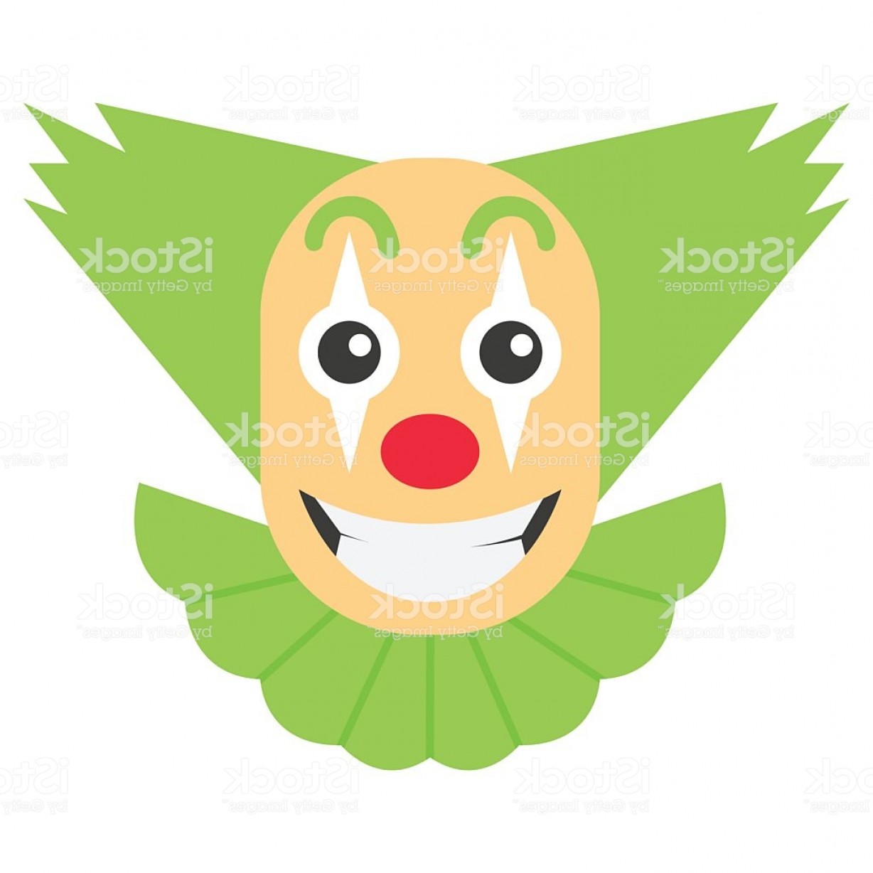 1228x1228 Clown Crazy Vector Cartoon With Green Hair And Big Gm Soidergi