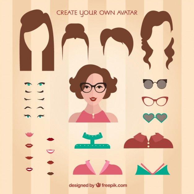 Create Your Own Female Avatar Free Vector And Picture 626x626 Create Your Own Female Avatar Free Vector And Picture