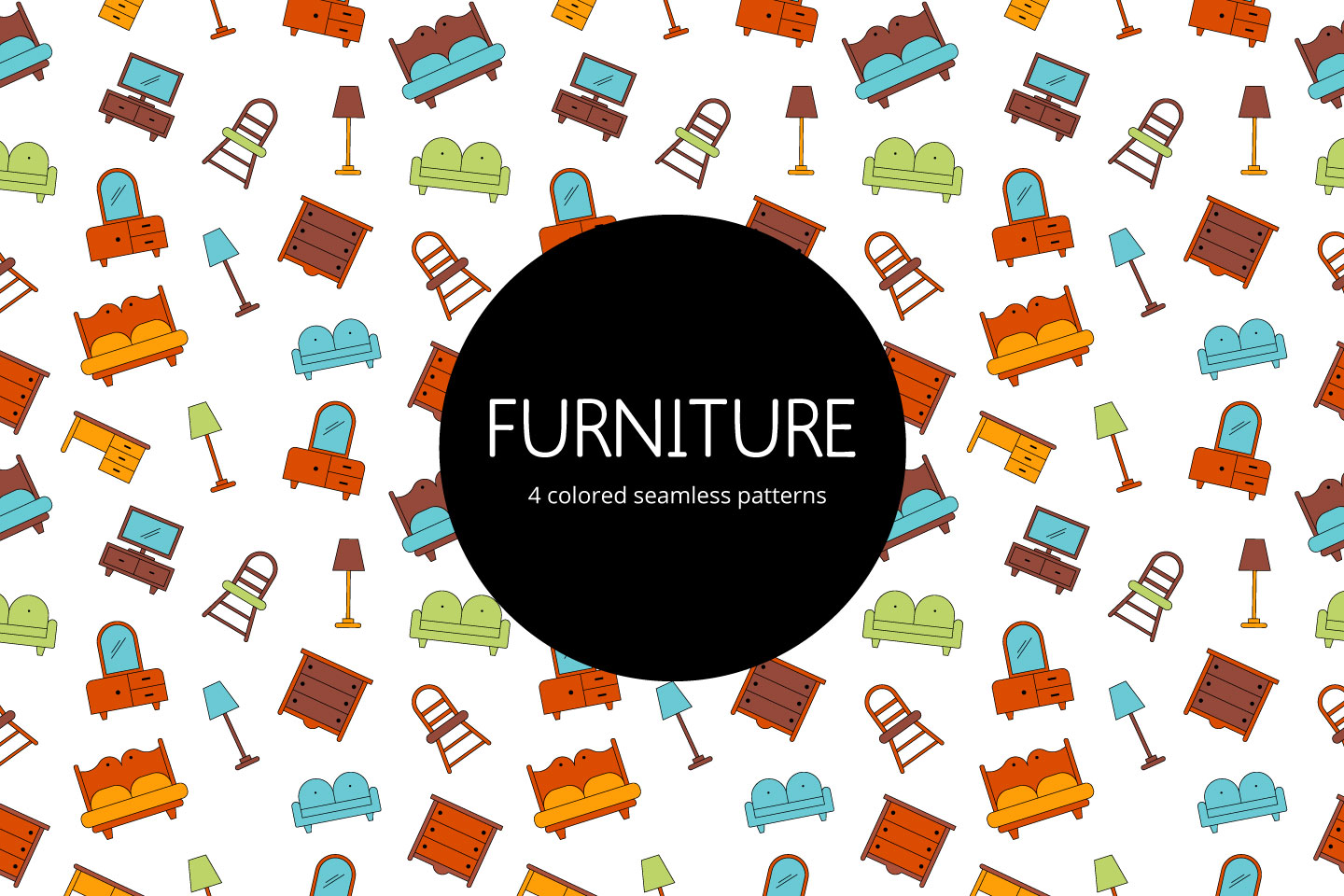 Furniture Vector Seamless Free Pattern 1440x960 Furniture Vector Seamless Free Pattern