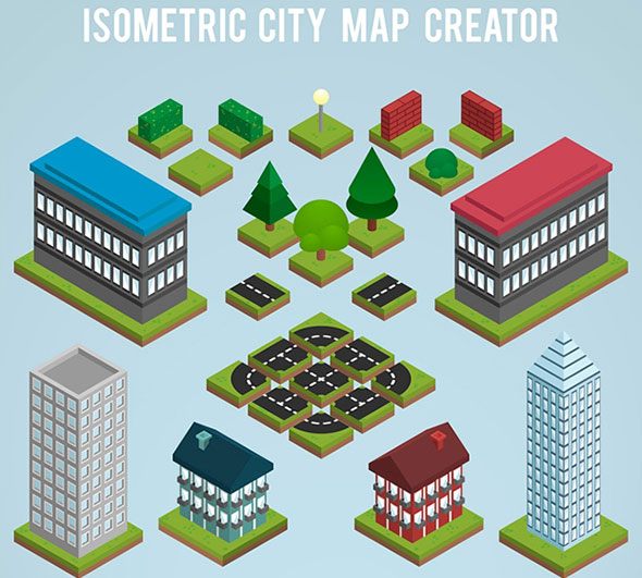 Awesome Free Isometric Vectors 590x531 Awesome Free Isometric Vectors