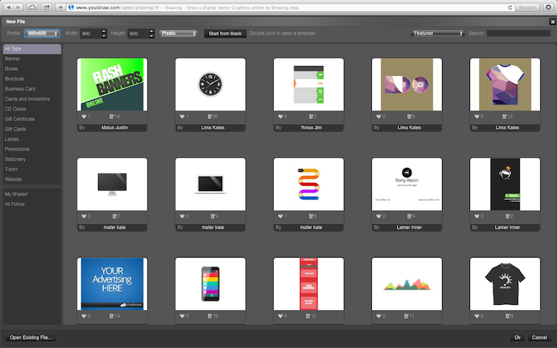 800x500 Online Vector Graphic Design On Canvas, Youidraw Drawing