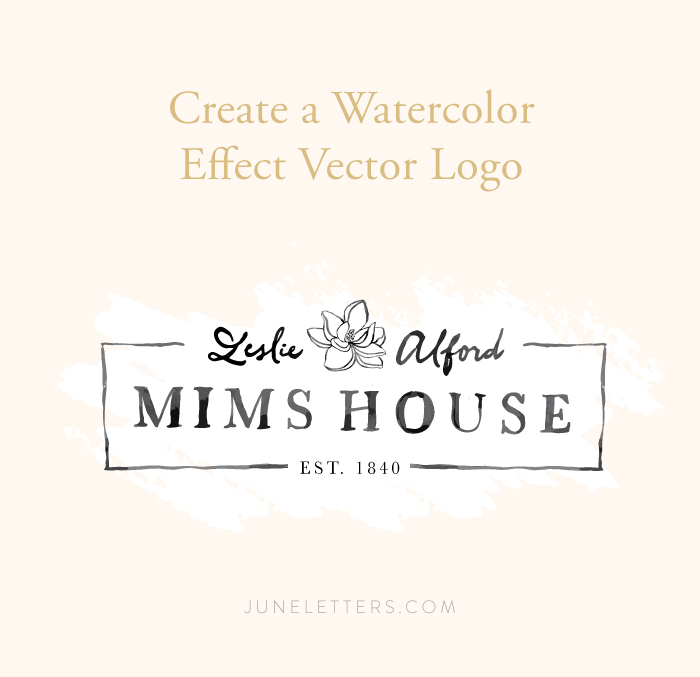 700x677 Tutorial Create A Watercolor Effect Vector Logo June Letters Studio