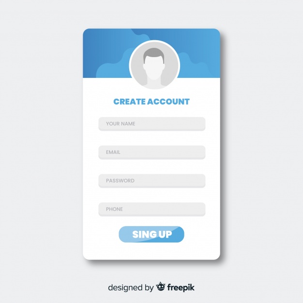 626x626 Online Registration Form Vector Free Download