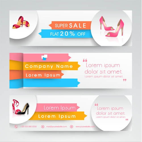 500x499 Creative Banner Vector Website Templates