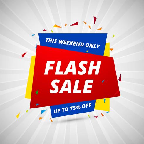 490x490 Flash Sale Creative Banner Colorful Design Template