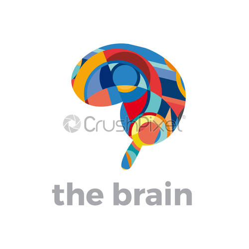 500x500 Creative Logo Of Abstract Brain Vector Illustration Made Colorful