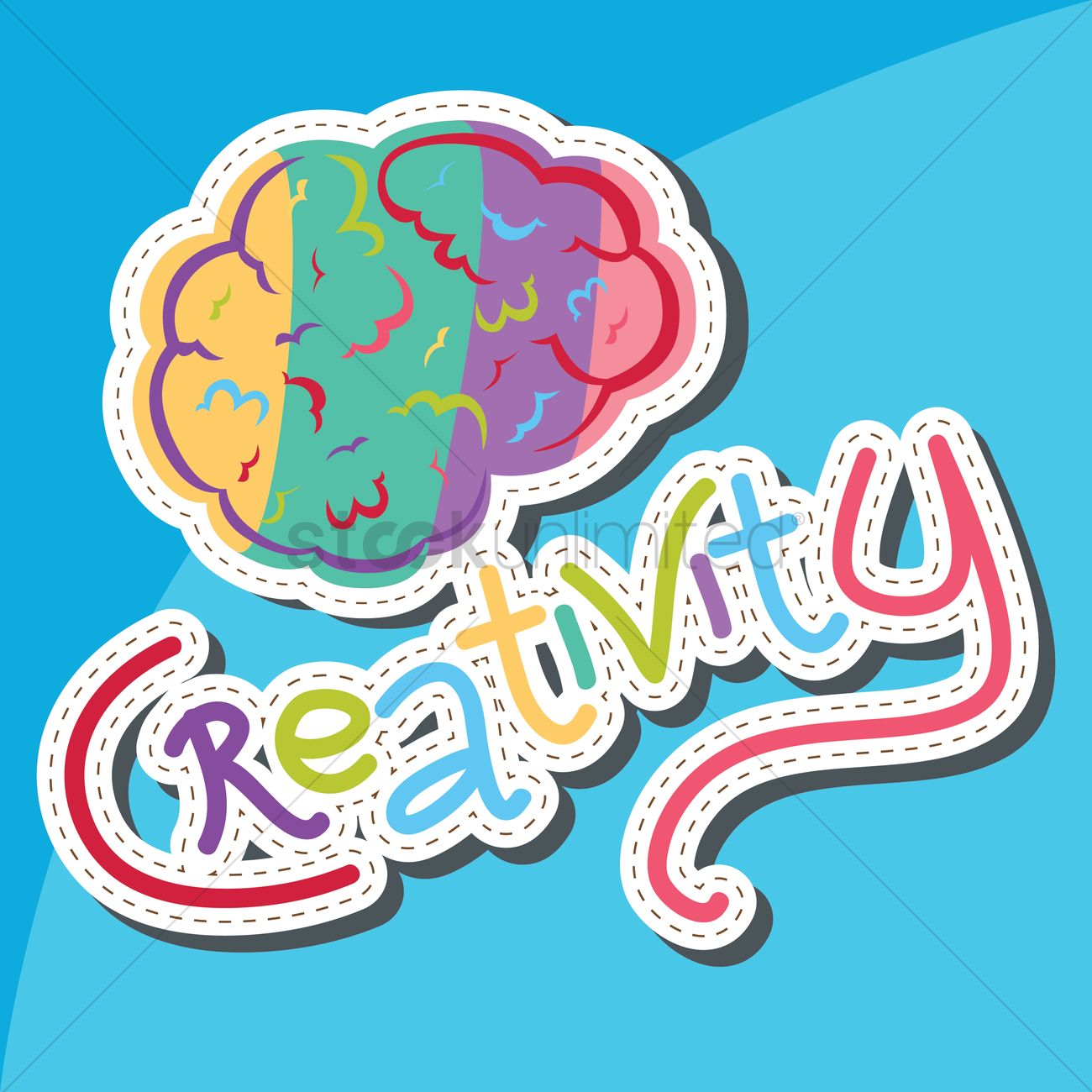 1300x1300 Creative Brain Vector Image
