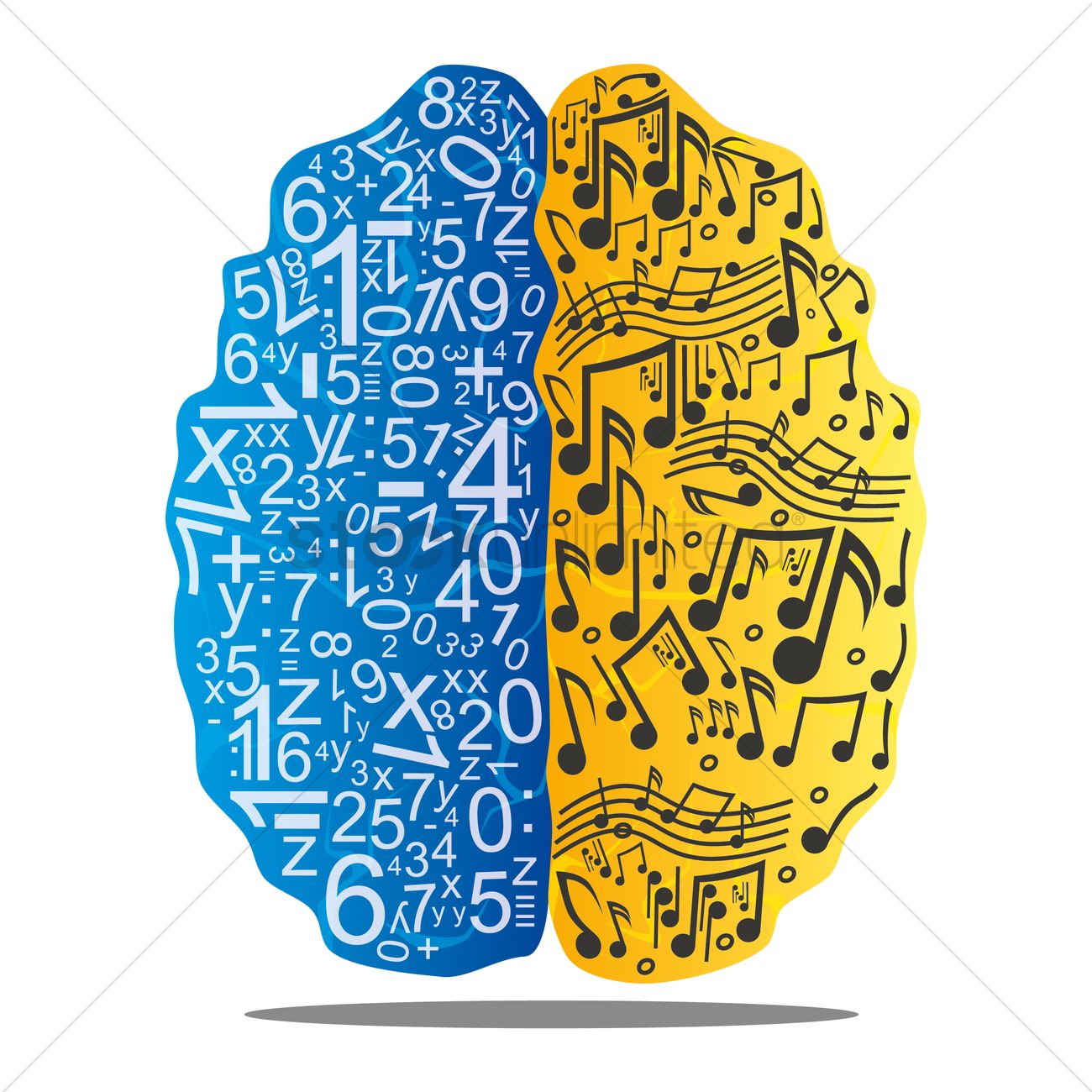 1300x1300 Creative Brain Vector Image