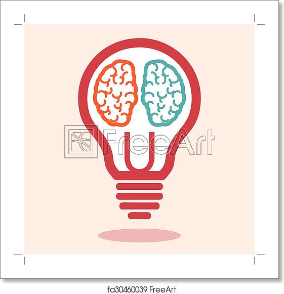 561x581 Free Art Print Of Creative Left Brain And Right Brain Vector