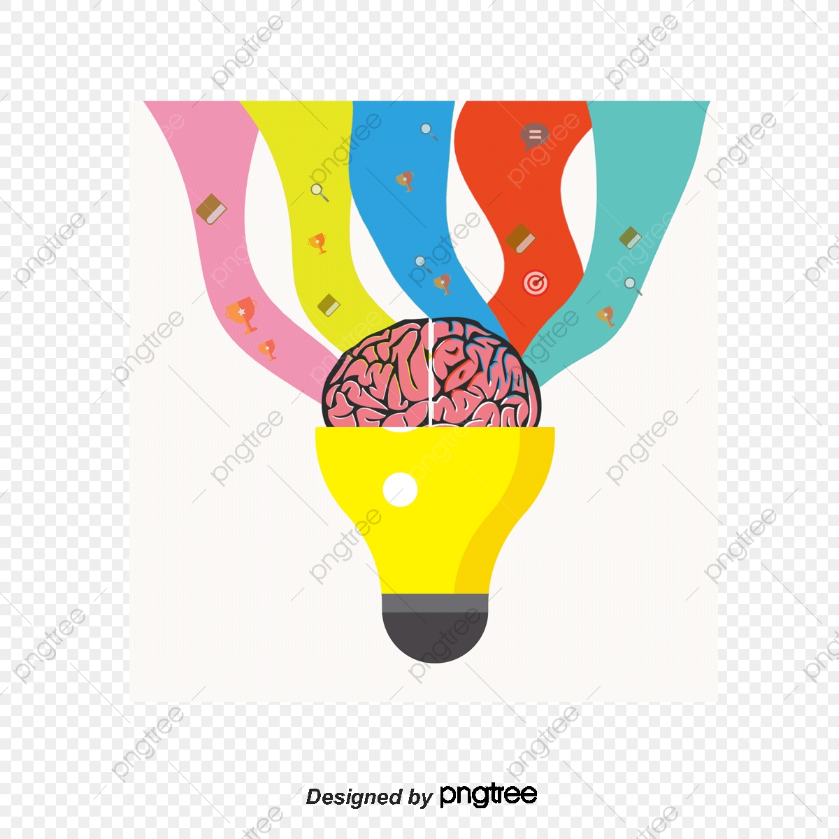 1200x1200 Vector Creative Brain Bulb, Brain, Cartoon Brain, Vector Brain Png