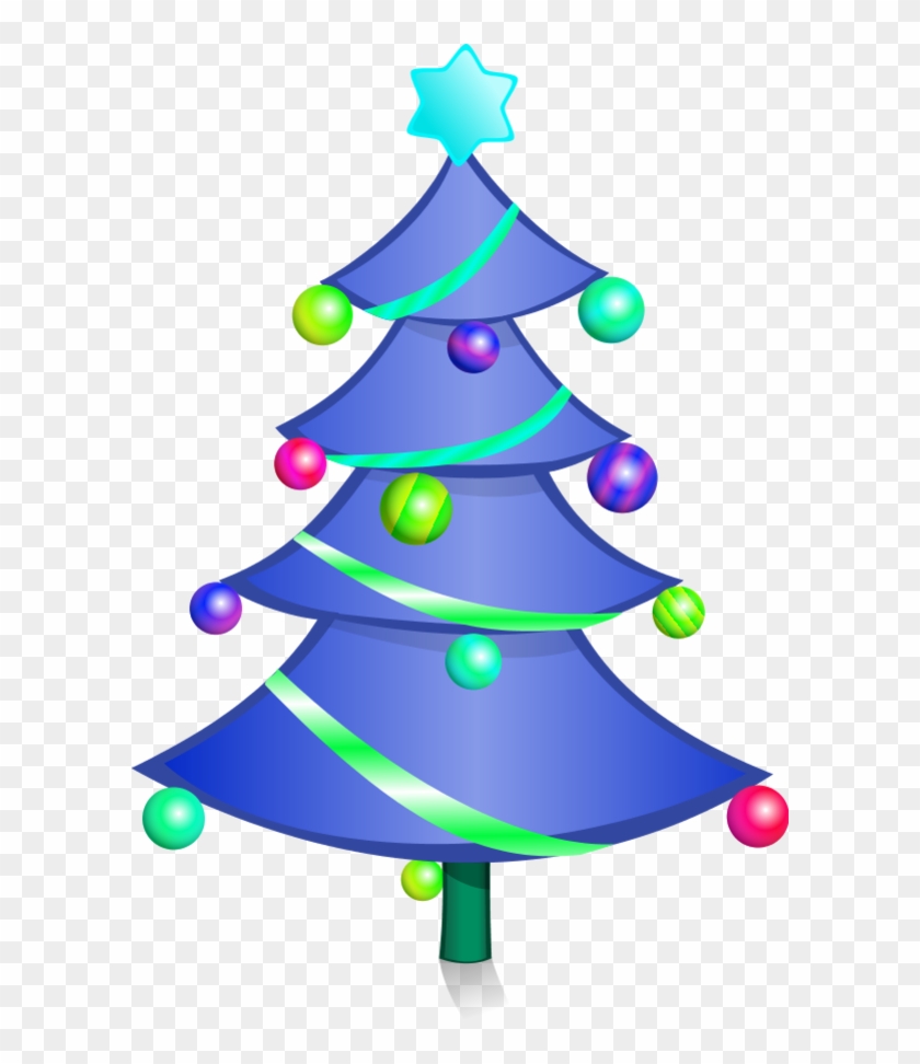 840x972 Decorated Christmas Tree Vector Clip Art Clipart