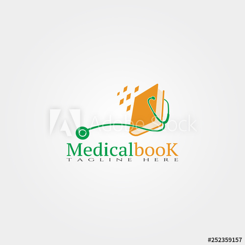 500x500 Medical Book Icon Template, Creative Vector Logo Design
