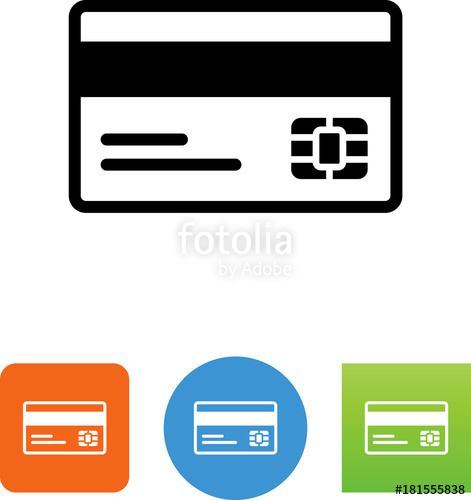 471x500 Credit Card With Magnetic Strip And Chip Icon Stock Image