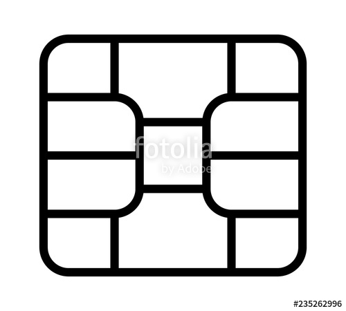 500x450 Credit Or Debit Charge Card Emv Chip Line Art Vector Icon For Apps