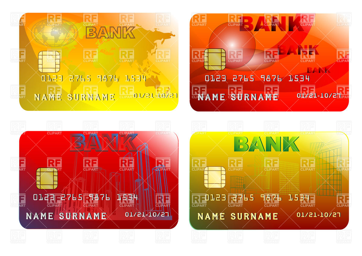 1200x849 Design Of Plastic Credit Cards With Chip Vector Image Of Business