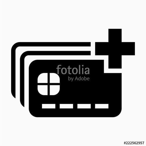 500x500 Glyph Add Chip Credit Card Pixel Perfect Vector Icon Stock Image