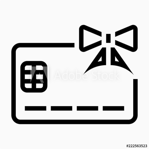 500x500 Outline Promotion Free Get Chip Credit Card Pixel Perfect Vector