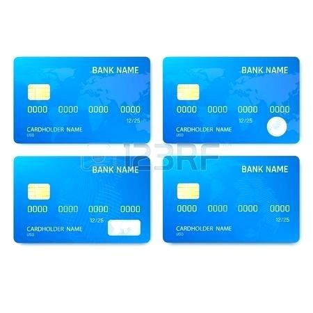 450x450 Realistic Black Bank Plastic Credit Card With Chip Vector Template
