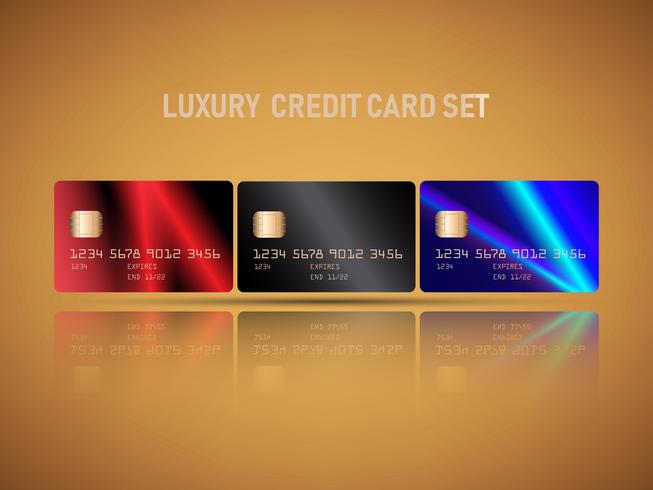 Vector Of Realistic Credit Cards Set 653x490 Vector Of Realistic Credit Cards Set