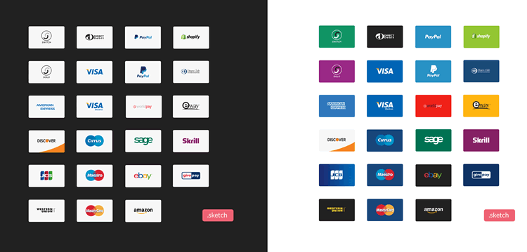 750x359 Free Payment Method Credit Card Icon Sets