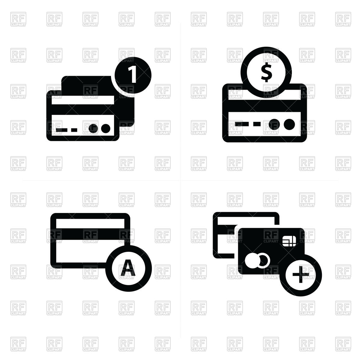 1200x1200 Credit Card Icons Set Vector Image Of Business, Finance Iconmama