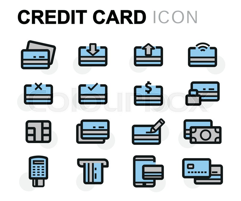 800x666 Vector Flat Credit Card Icons Set On Stock Vector Colourbox