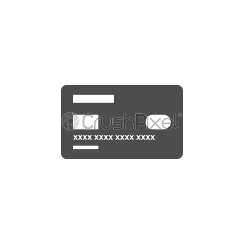 500x500 Credit Card Icon Graphic Design Template Vector, Stock Vector
