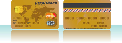 500x180 Credit Card Vector Template Set Free Download