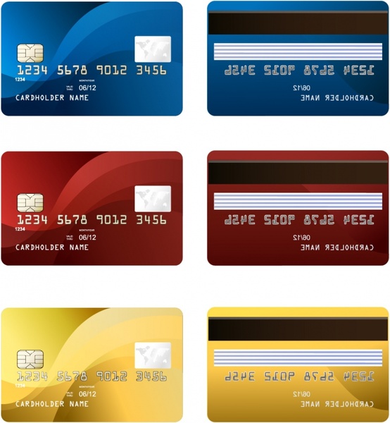 Credit Card Template Vector at Vectorified.com | Collection of Credit ...