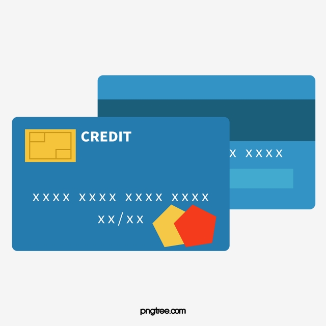 640x640 Blue Credit Card, Blue Vector, Card Vector, Vector Png Png