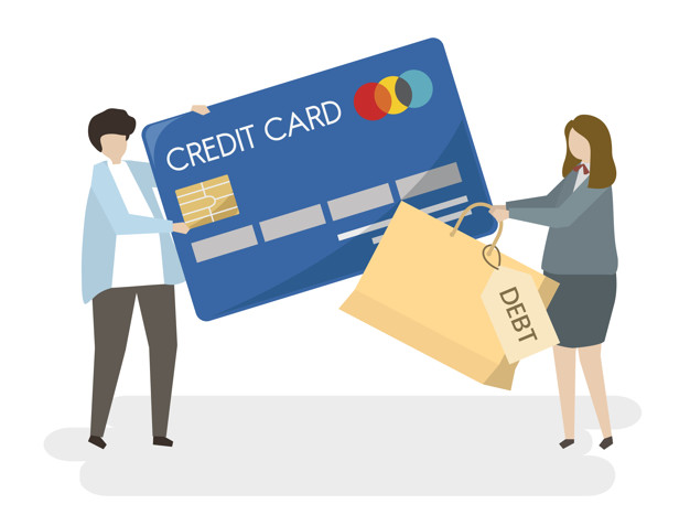 626x467 Illustration On People With A Credit Card Vector Free Download