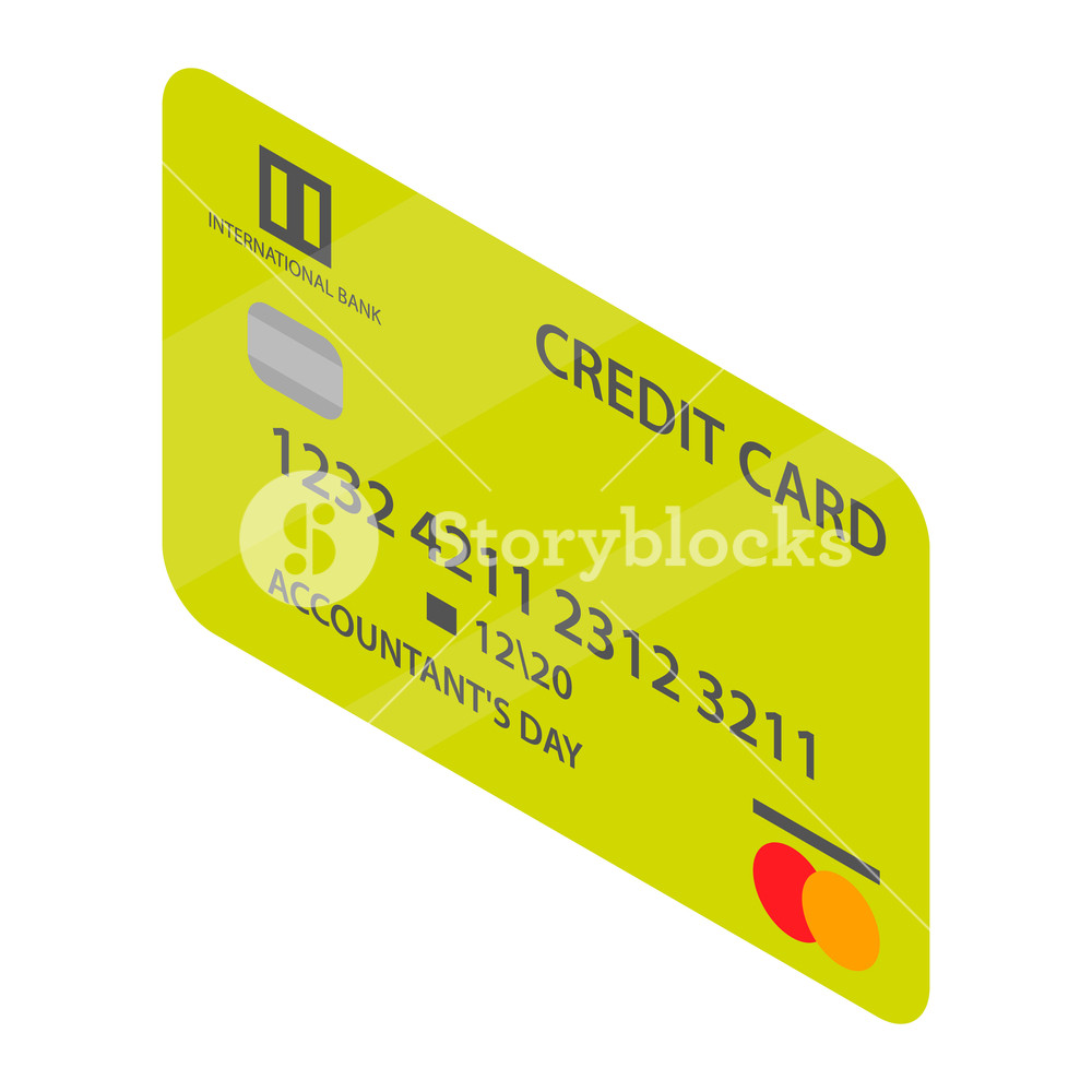 1000x1000 Lime Credit Card Icon Isometric Of Lime Credit Card Vector Icon