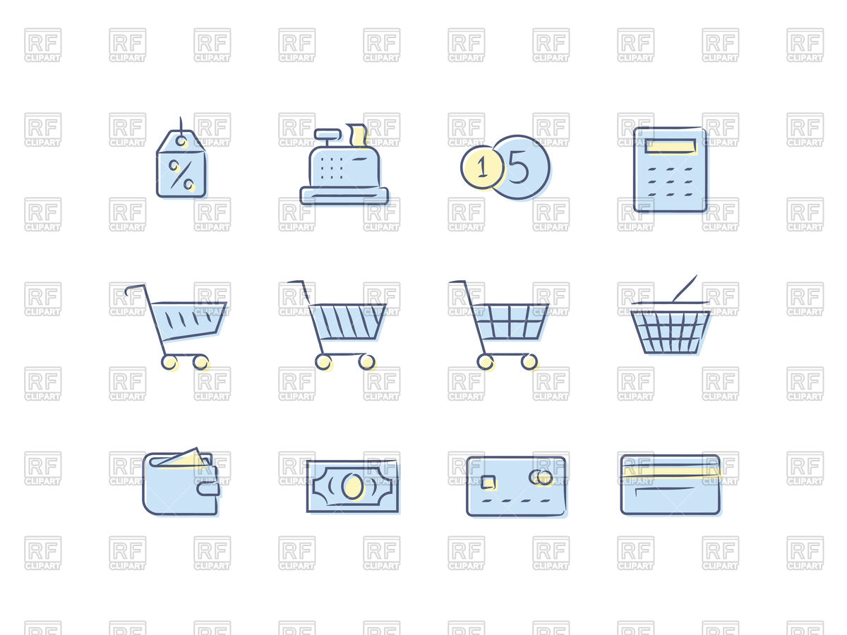 1200x900 Shopping Icon Set