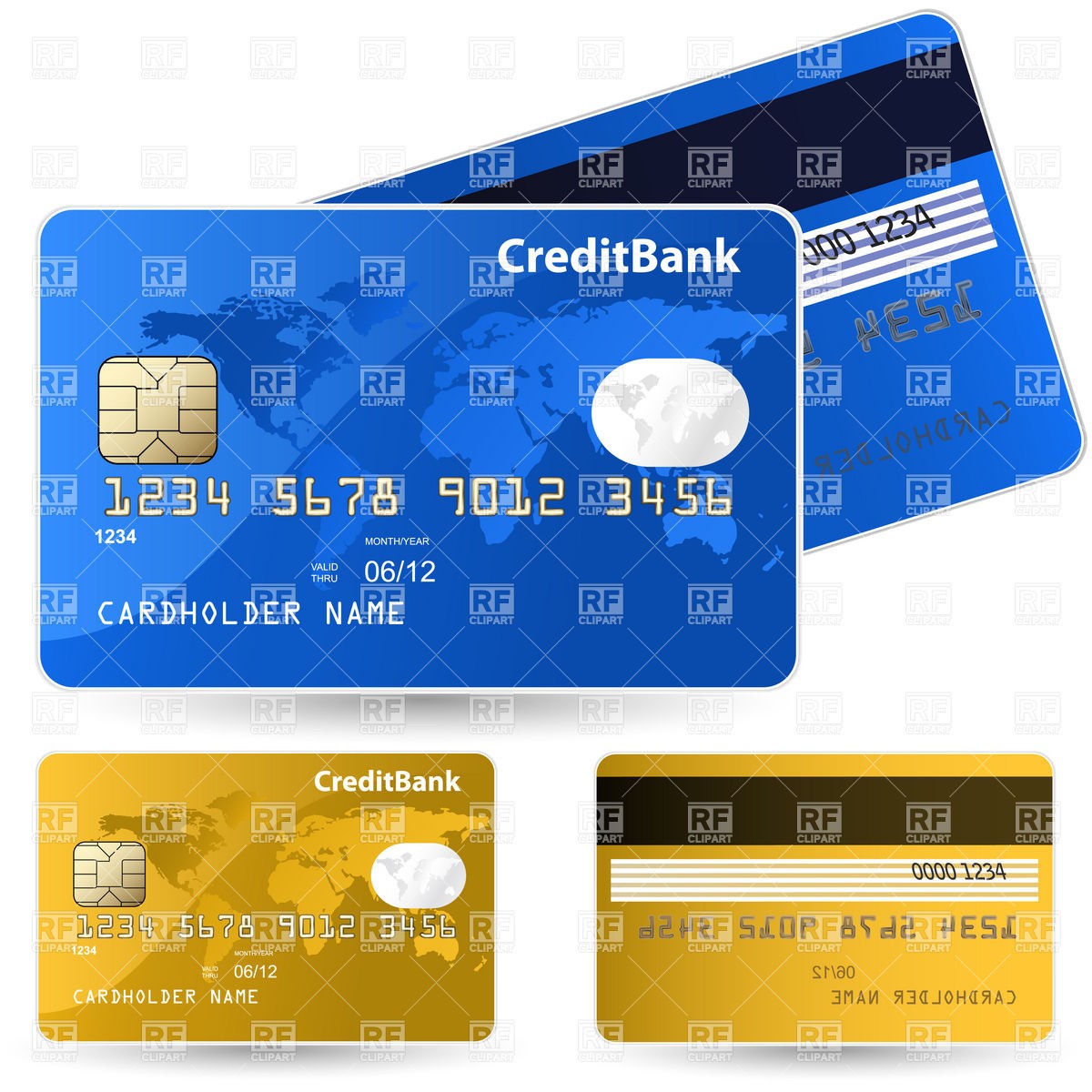 1200x1200 Credit Card Vector Image