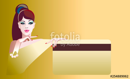 500x303 Abstract Illustration Of Hands, Fashion Woman Holding Credit Card