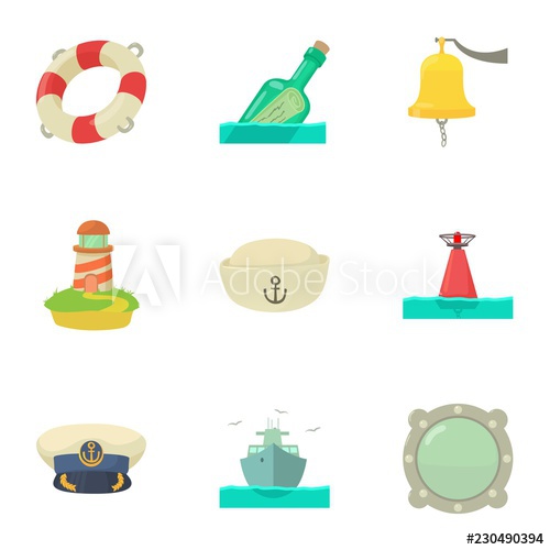 500x500 Creek Icons Set Cartoon Set Of Creek Vector Icons For Web