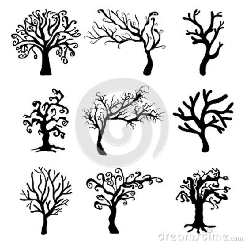 800x796 Halloween Evil Tree Silhouette Clipart