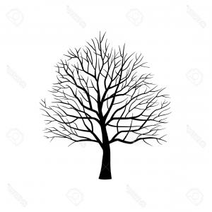 300x300 Stock Illustration Halloween Creepy Scary Bare Tree Vector Symbol