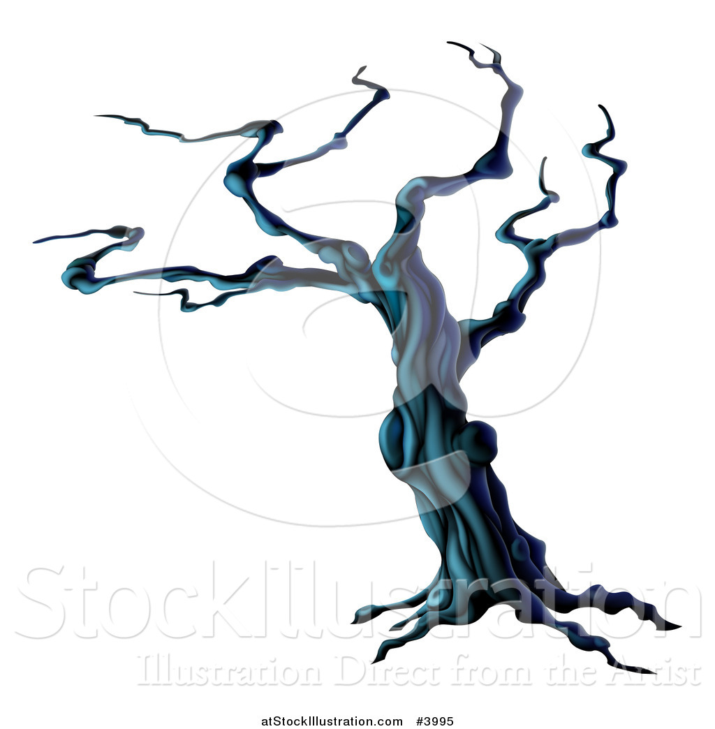 1024x1044 Vector Illustration Of A Creepy Dead Halloween Tree
