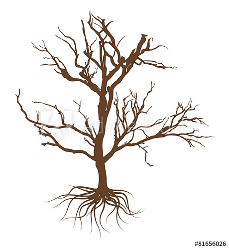 460x500 Creepy Dead Tree Vector Design