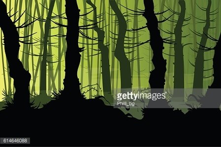 449x300 Creepy Vector Forest Premium Clipart