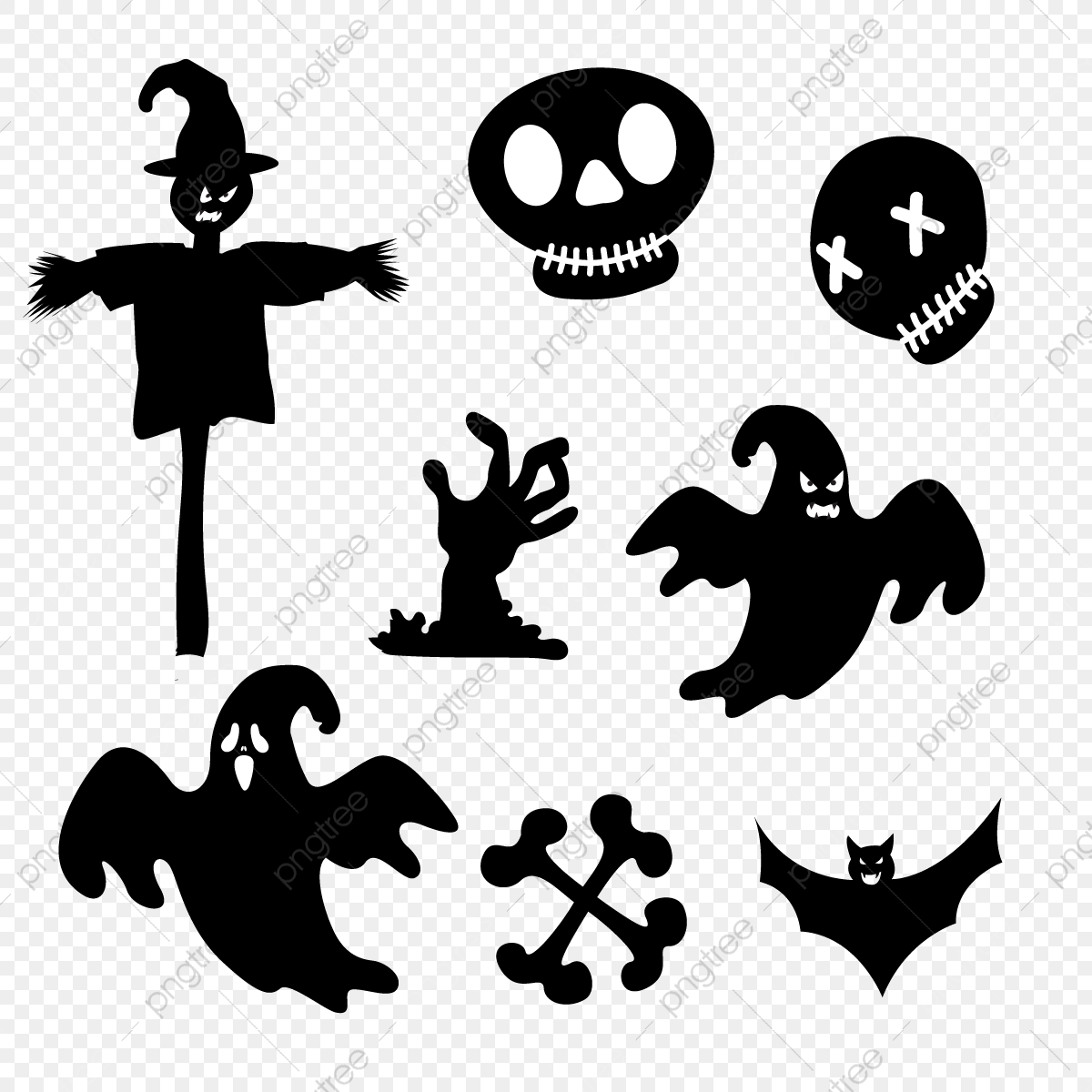 1200x1200 Spooky Swirls Halloween Clipart